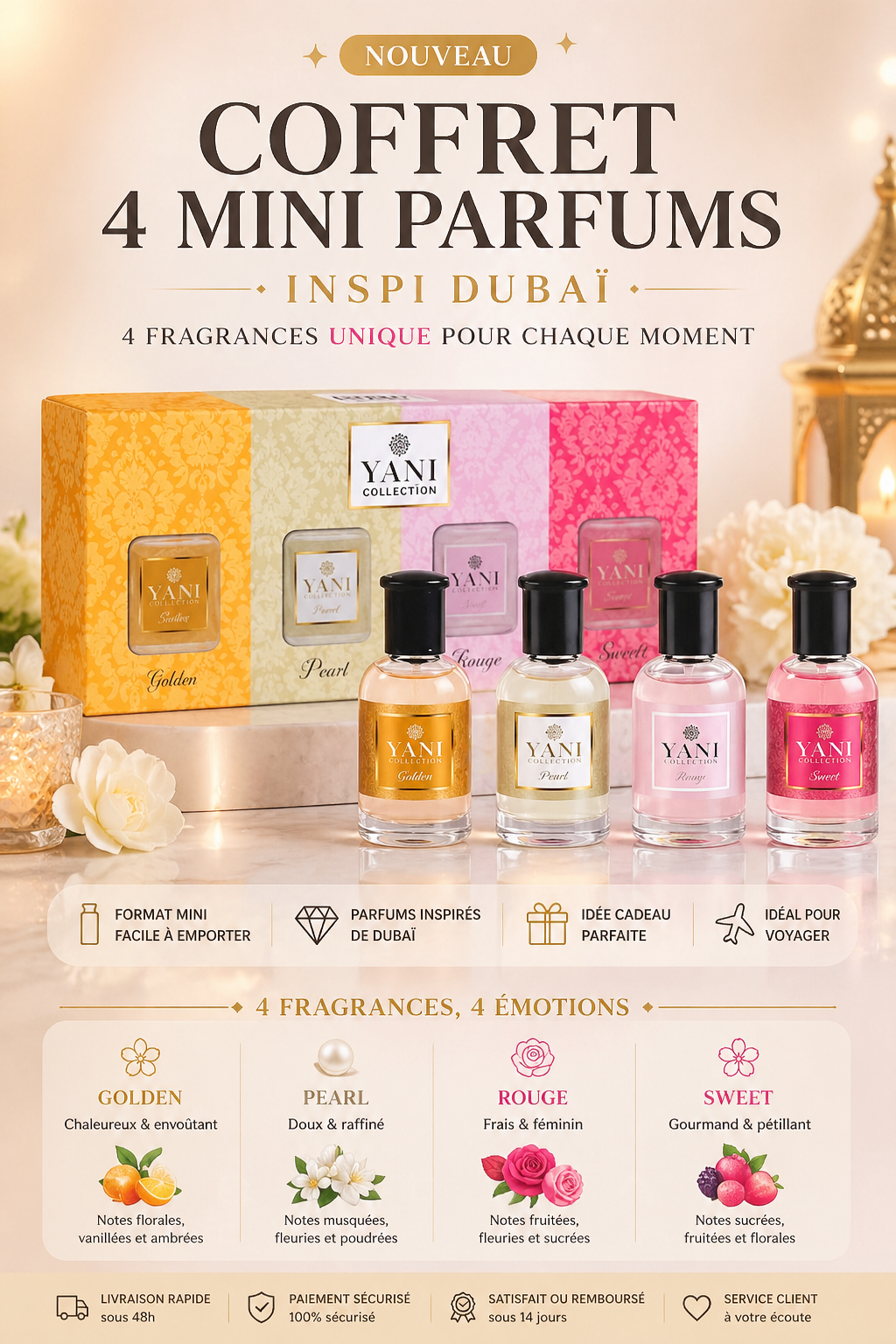 Parfum Dubaï coffret PACK DECOUVERTE YANI PRADY MINI FORMAT 30ML