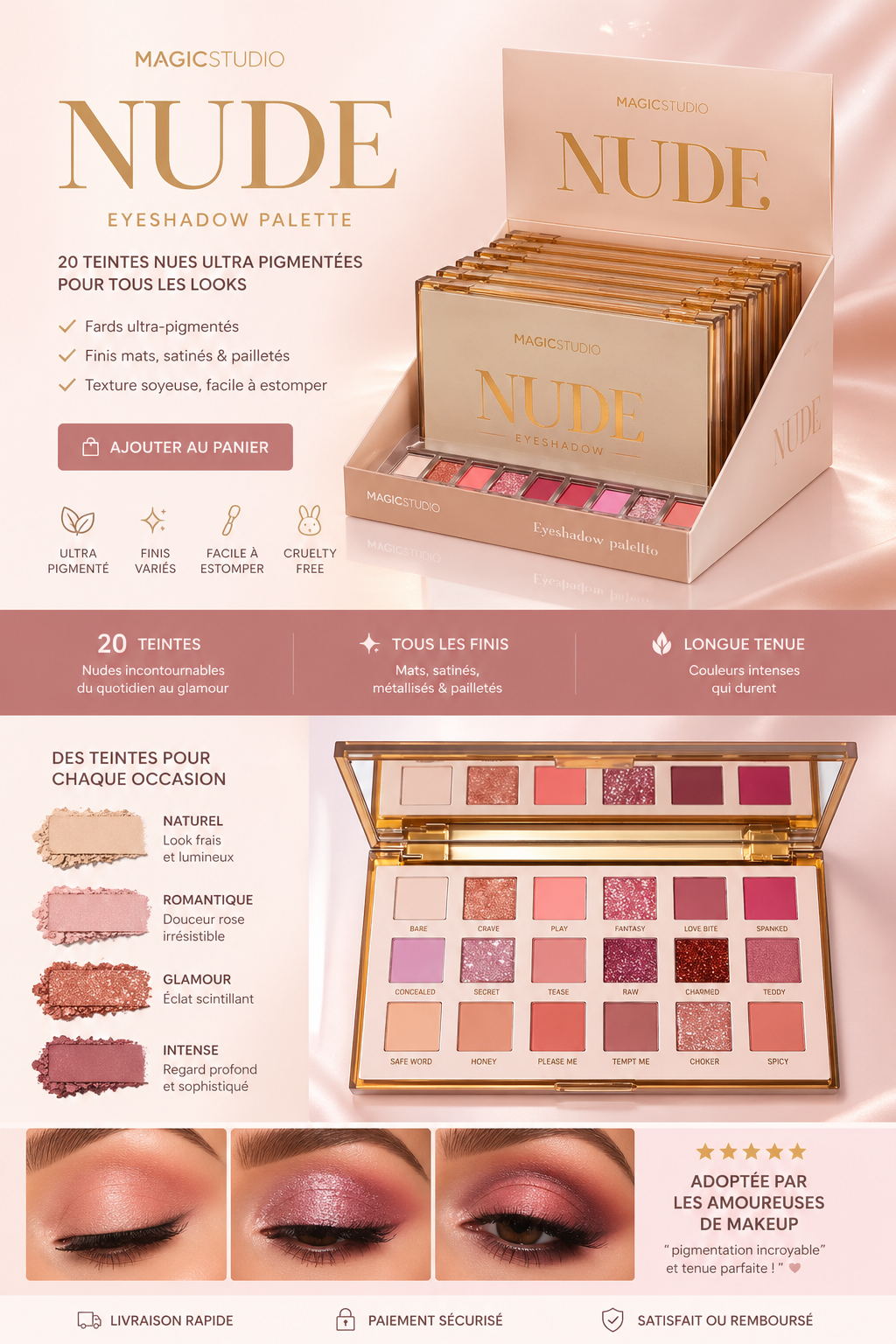 Yeux Palette grande palette Nude