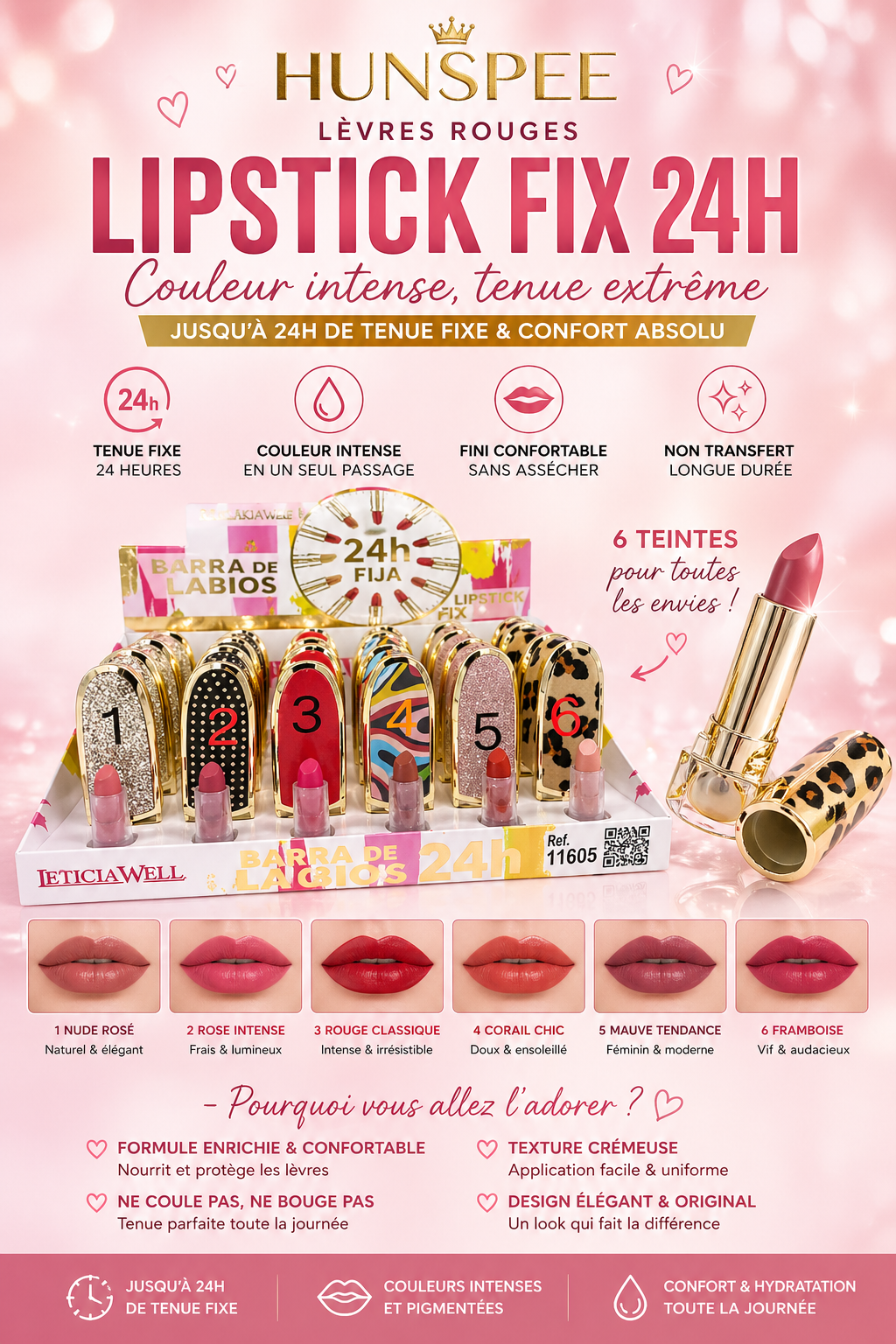 Lèvres Rouges à Lèvres “Lipstick Fix 24h”