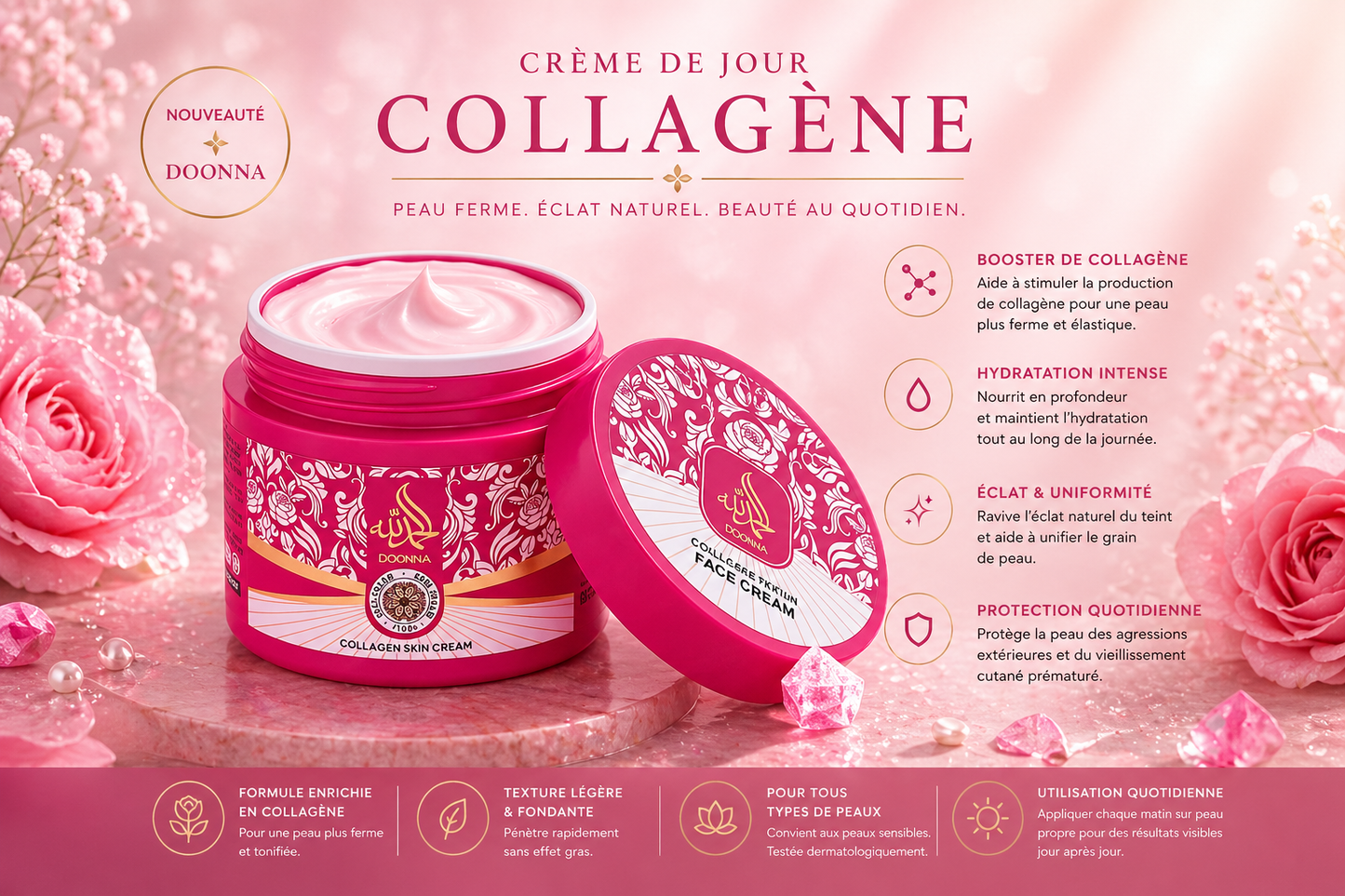 Routine visage Crème visage collagène candy