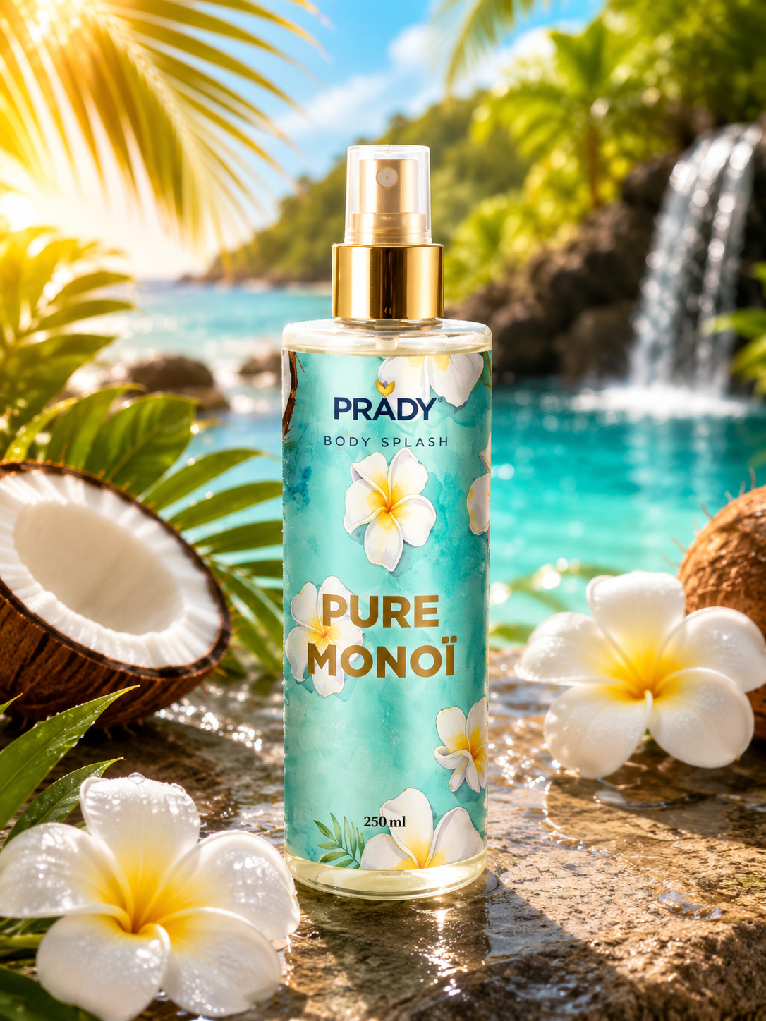 🌺 Brume Corps & Cheveux Pure Monoï – PRADY ☀️