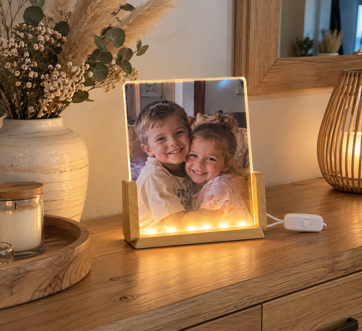 Veilleuse LED personnalisable avec photo