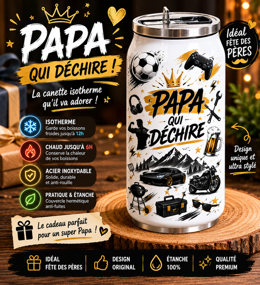 Canette isotherme fête des pères