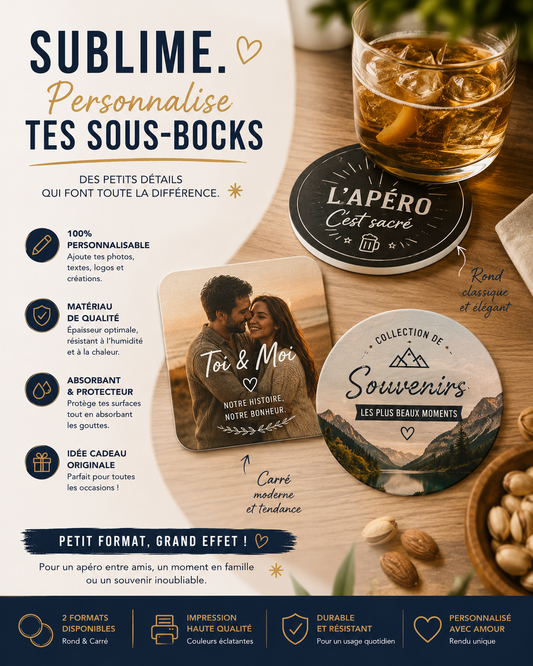 Sublimation Sous-bocks par 6