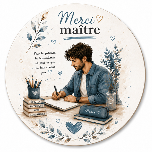 Dessous de verre maitre fin d'année