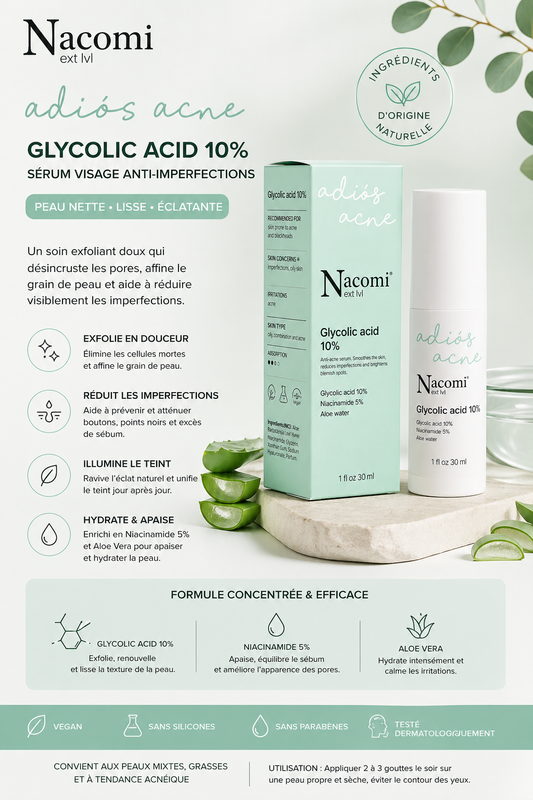 Routine Visage Anti Acné Sérum Acide glycolique