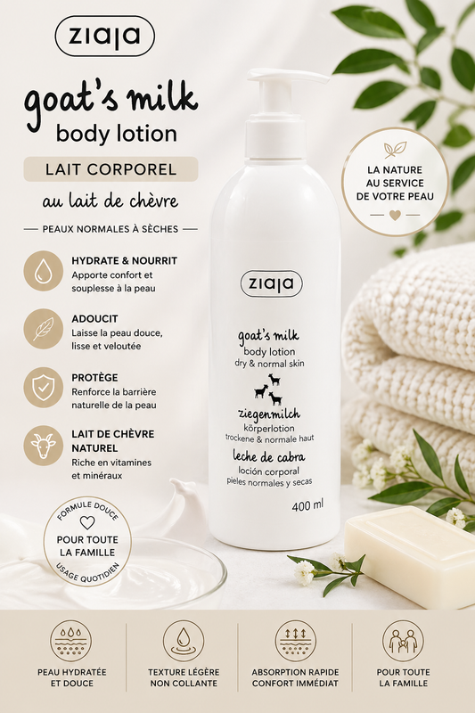Soins corps Emulsion Corps Hydratante au Lait de Chèvre