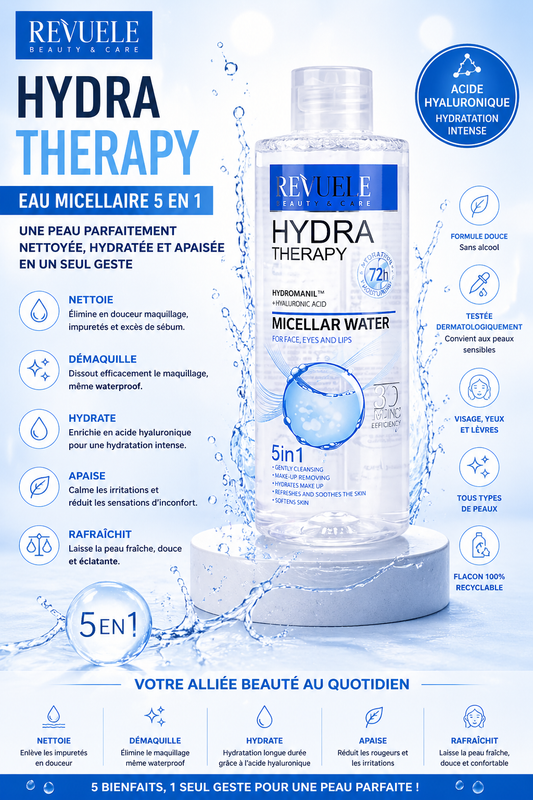 Routine visage Eau micellaire 5-en-1 Hydra Therapy