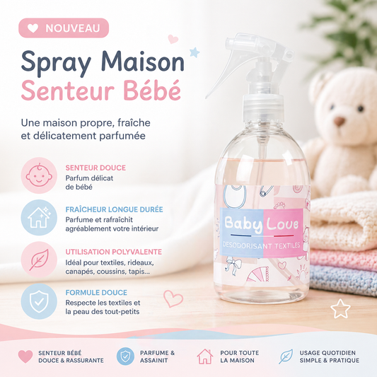 Maison Baby Love Spray Textile 250 ml senteur bébé