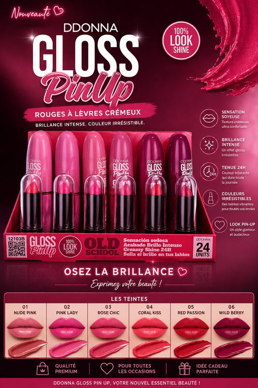 Lèvres rouge à lèvre crémeux et brillant