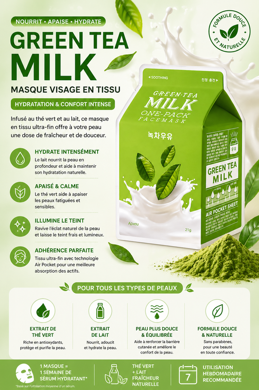 Routine visage Masque pour le Visage Thé vert