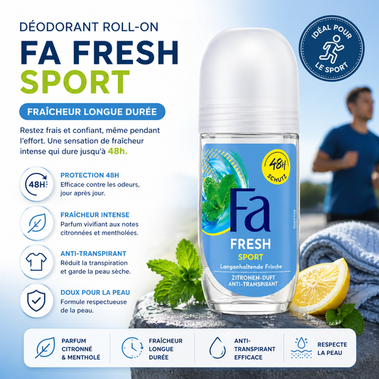Soins homme Fa Roll-On Fresh Sport, 50 ml