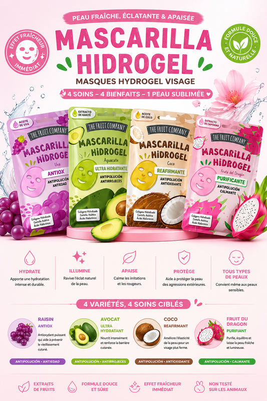Routine visage MASQUE HYDROGEL THE FRUIT COMPANY