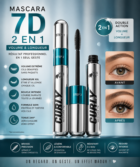 Yeux MASCARA
MASCARA 7D "2 EN 1"