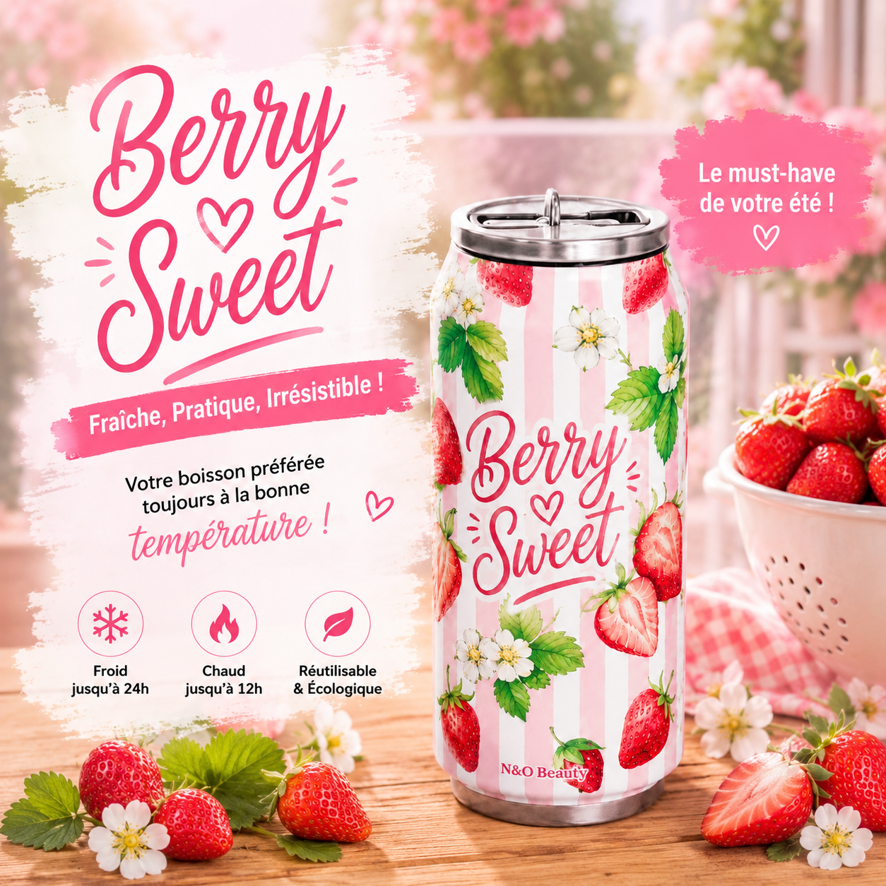 Cannettes isotherme Berry Sweet été