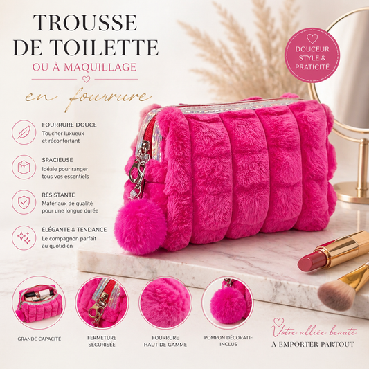 Accessoires trousse maquillage en peluche