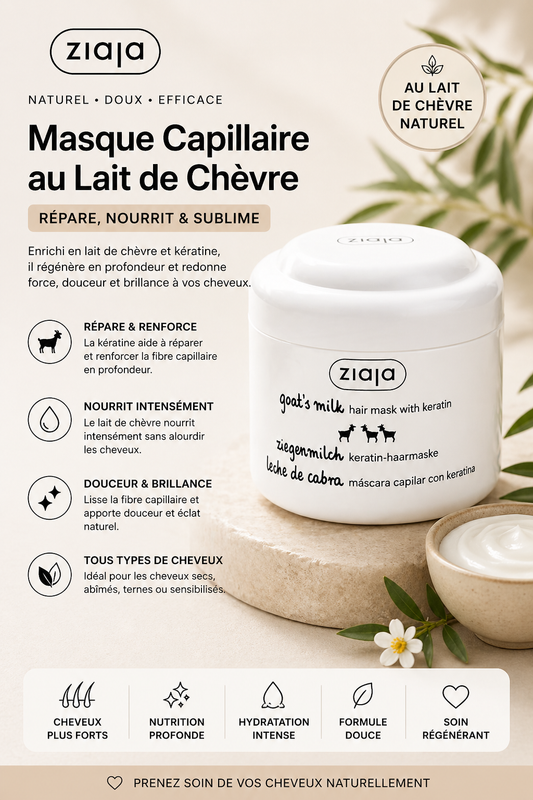 Cheveux Femme masque Masque Revitalisant  à la Kératine et au Lait de Chèvre
