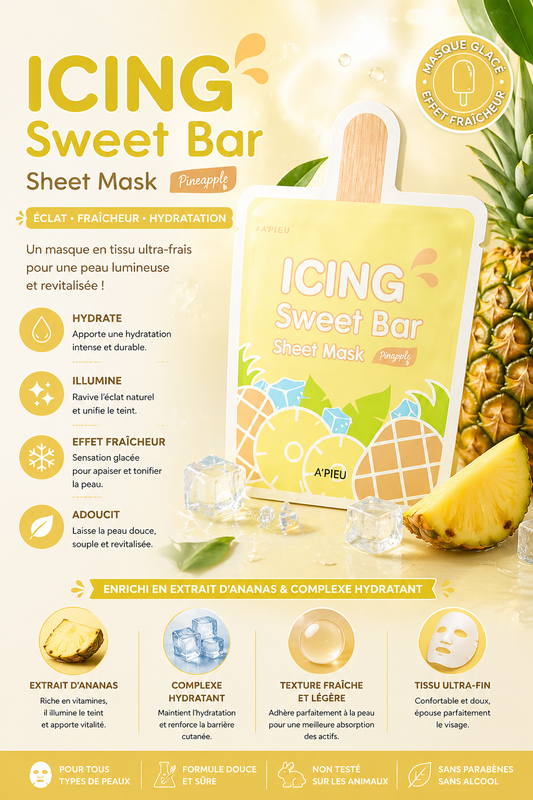 Routine visage Masque pour le Visage hydratants ananas  mangue