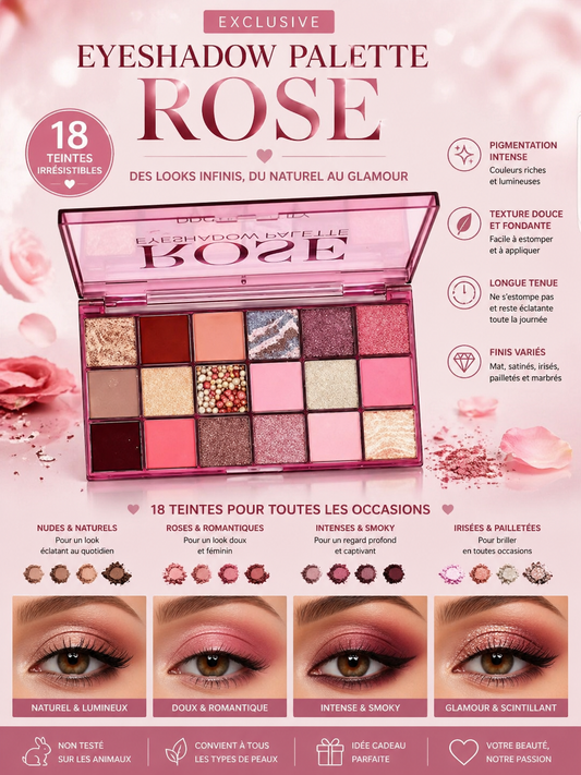 Yeux PALETTE DE FARDS À PAUPIÈRES ROSE