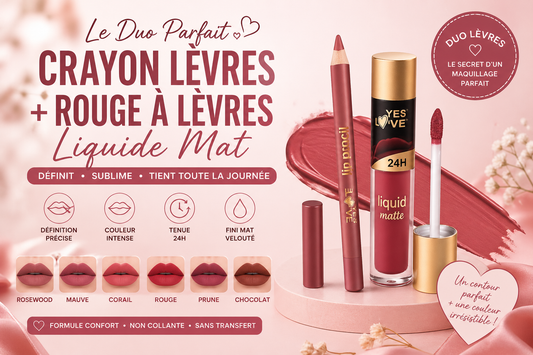 Lèvre duo ROUGE  LIQUIDE + Crayons