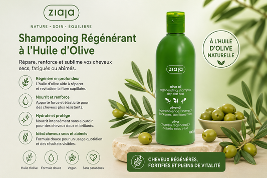 Cheveux femme Shampoing Hydratant à l'Huile d'Olive - 400ml