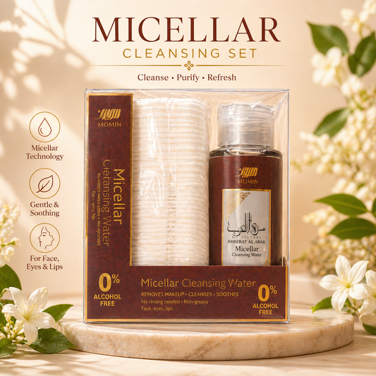 Routine visage Coffret Eau Micellaire + Cotons – Senteur Ameerat Al Rab