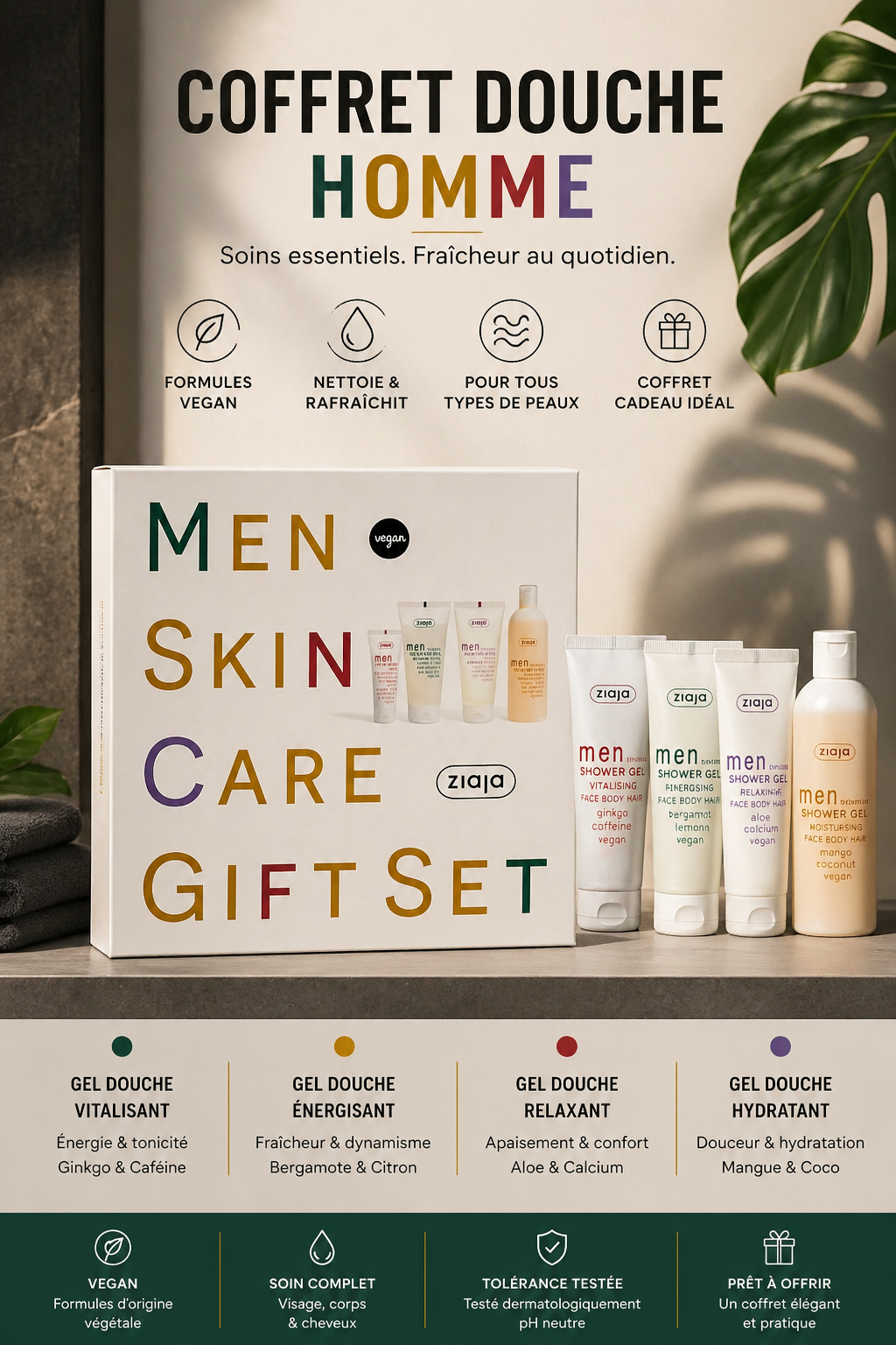 Soins Homme Coffret Visage, Corps & Cheveux