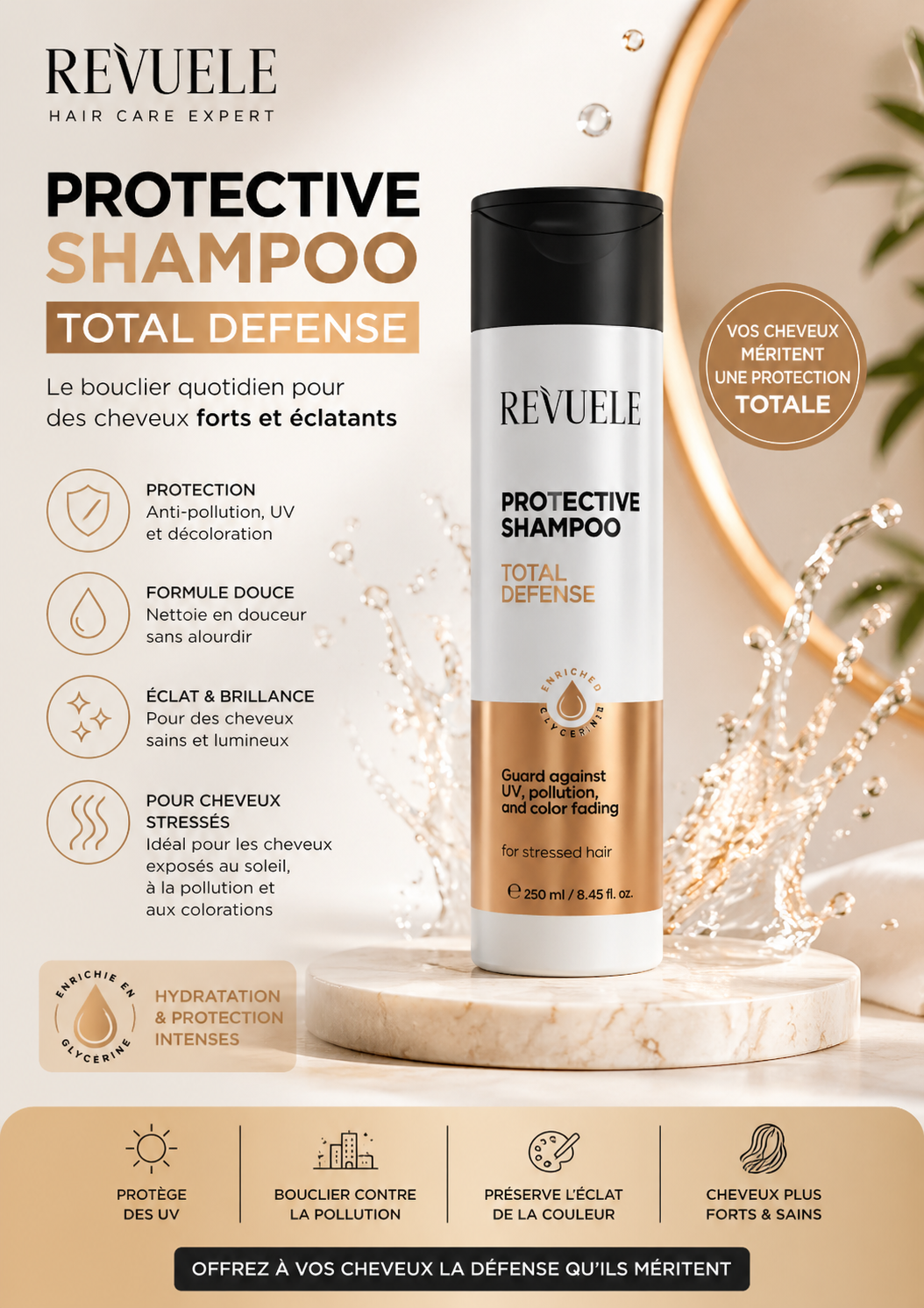 Cheveux Femme Shampoing Après-Soleil Revitalisant