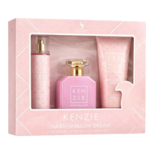 Coffret parfum Kenzie Marshmallow Dream Parfum 100mL avec Brume 250ML et Gel Douche 240mL