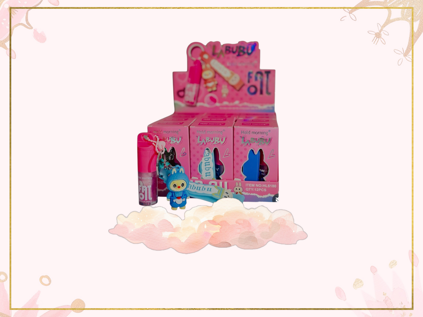 Lèvres Porte-Clé Labubu avec Lips Oil