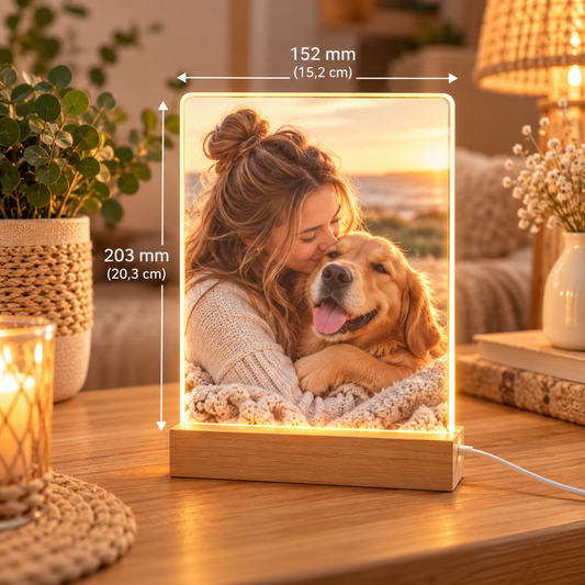 Veilleuse LED personnalisable avec photo